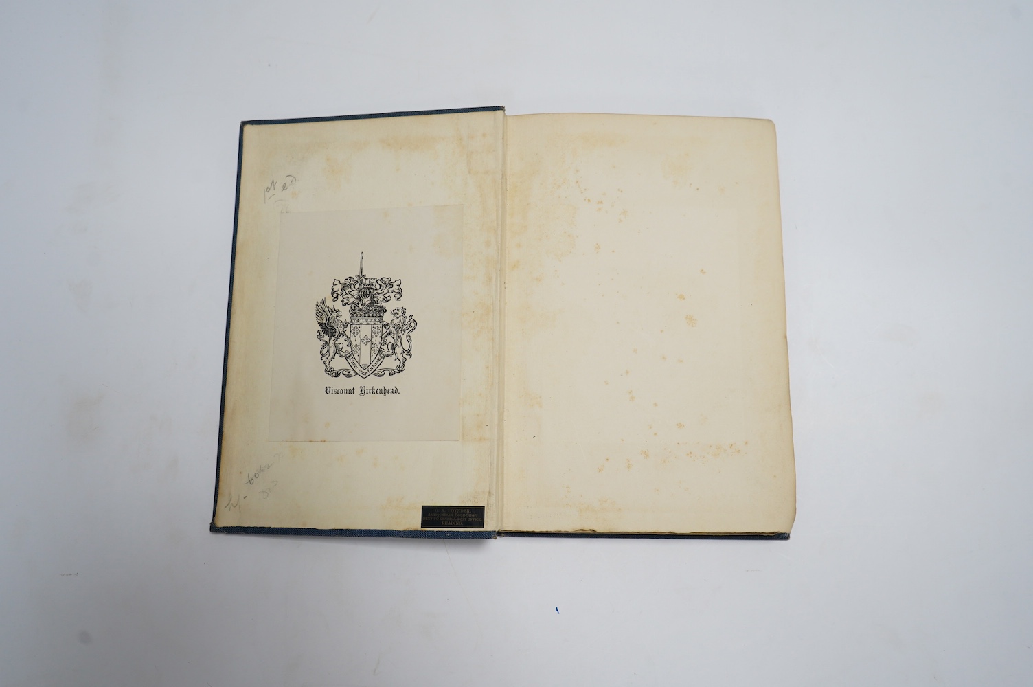 Wilde, Oscar - De Profundis. 1st trade edition. half title, Methuen's 40pp. catalogue (March 1905); original gilt ruled pictorial cloth, gilt top and other edges uncut. 1905